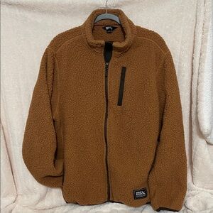 Eddie Bauer camel Brown Zip-Up Fleece jacket